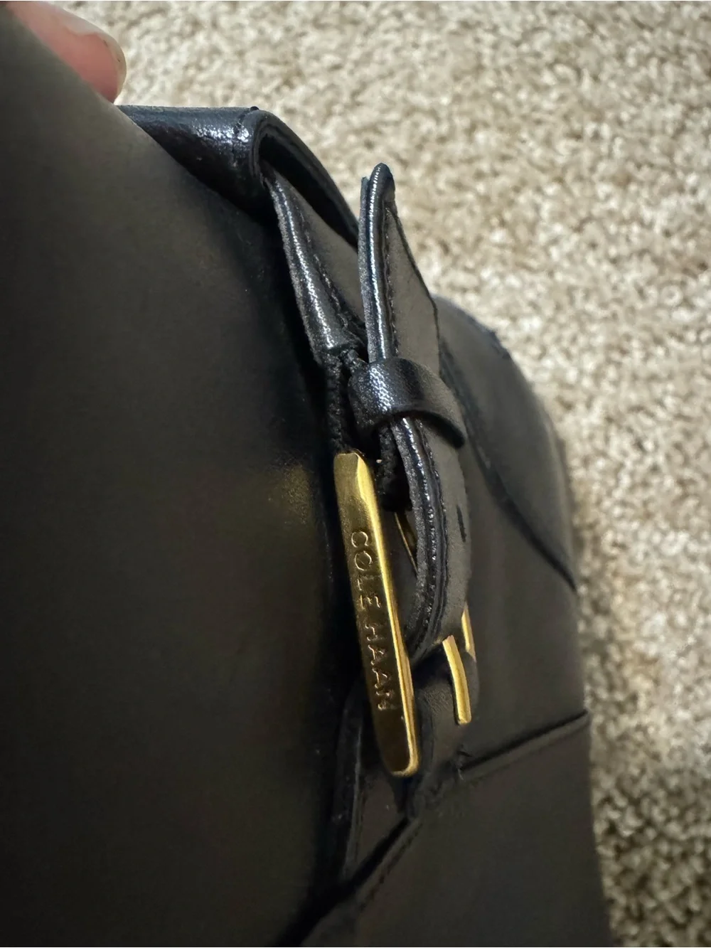 Cole Haan Black Leather Ankle Boots